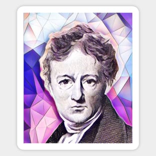 Charles Lamb Pink Portrait | Charles Lamb Artwork 8 Sticker